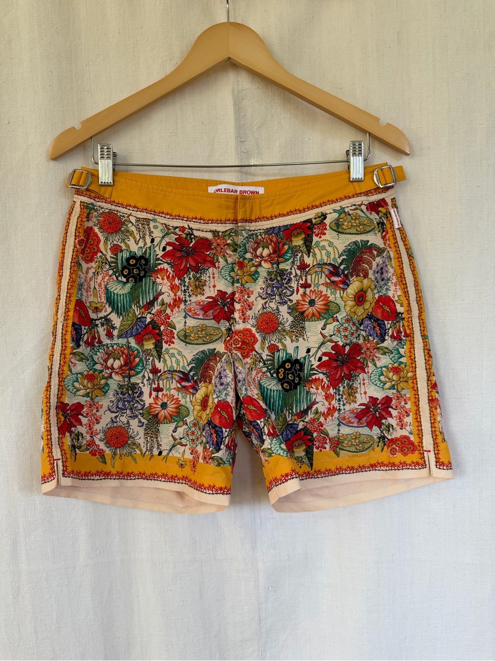 Orlebar Brown Bulldog 30 Floral Botanical Print Swim Shorts Trunks